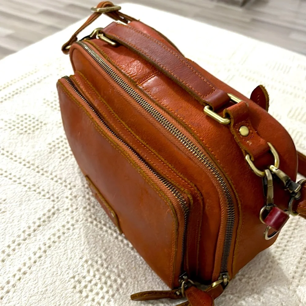 S-ZONE Genuine Leather Crossbody Shoulder Bag Purse Handbag‎